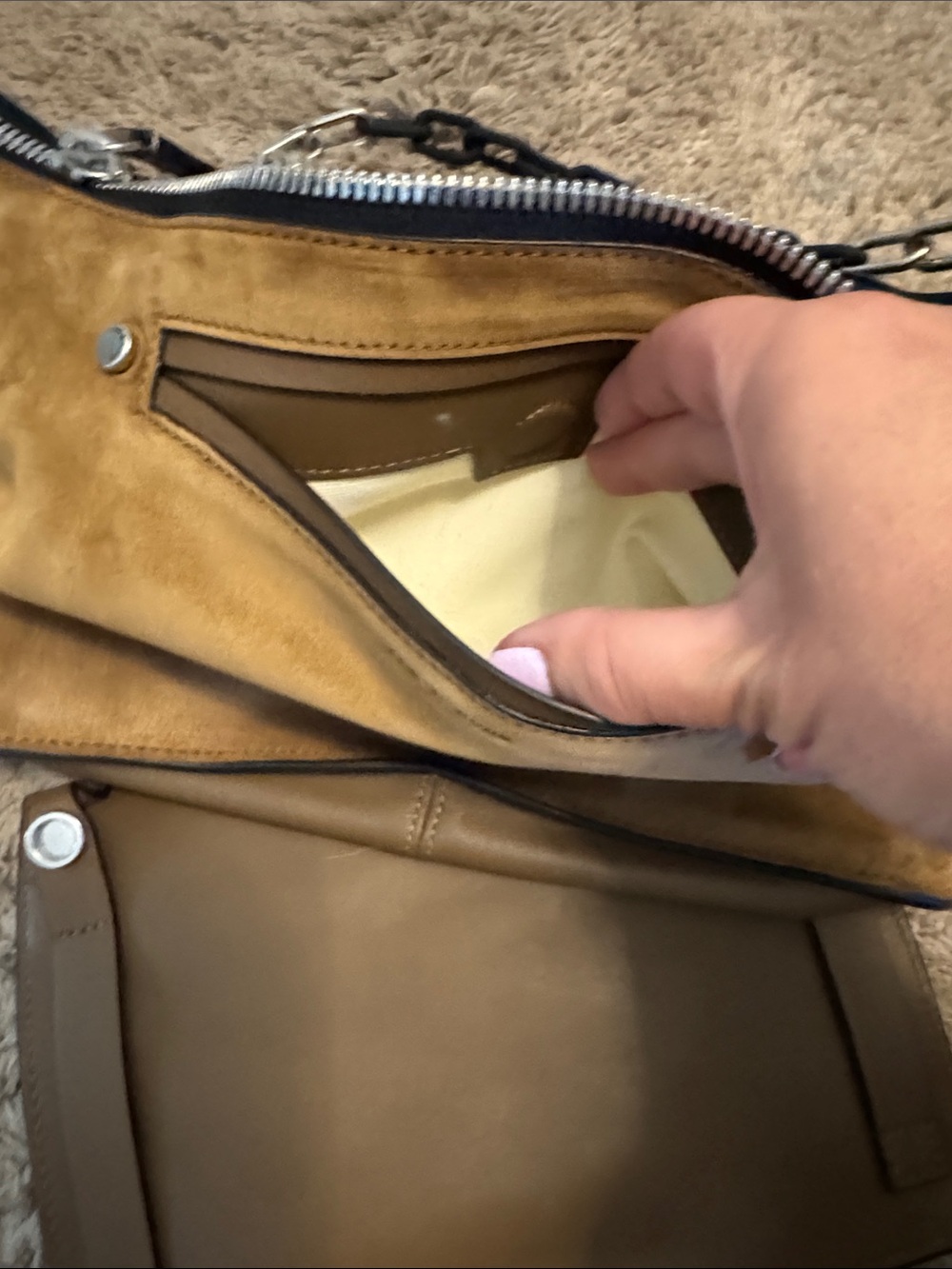 rag & bone Suede Crossbody Belt Bag in Brown - Picture 12 of 12